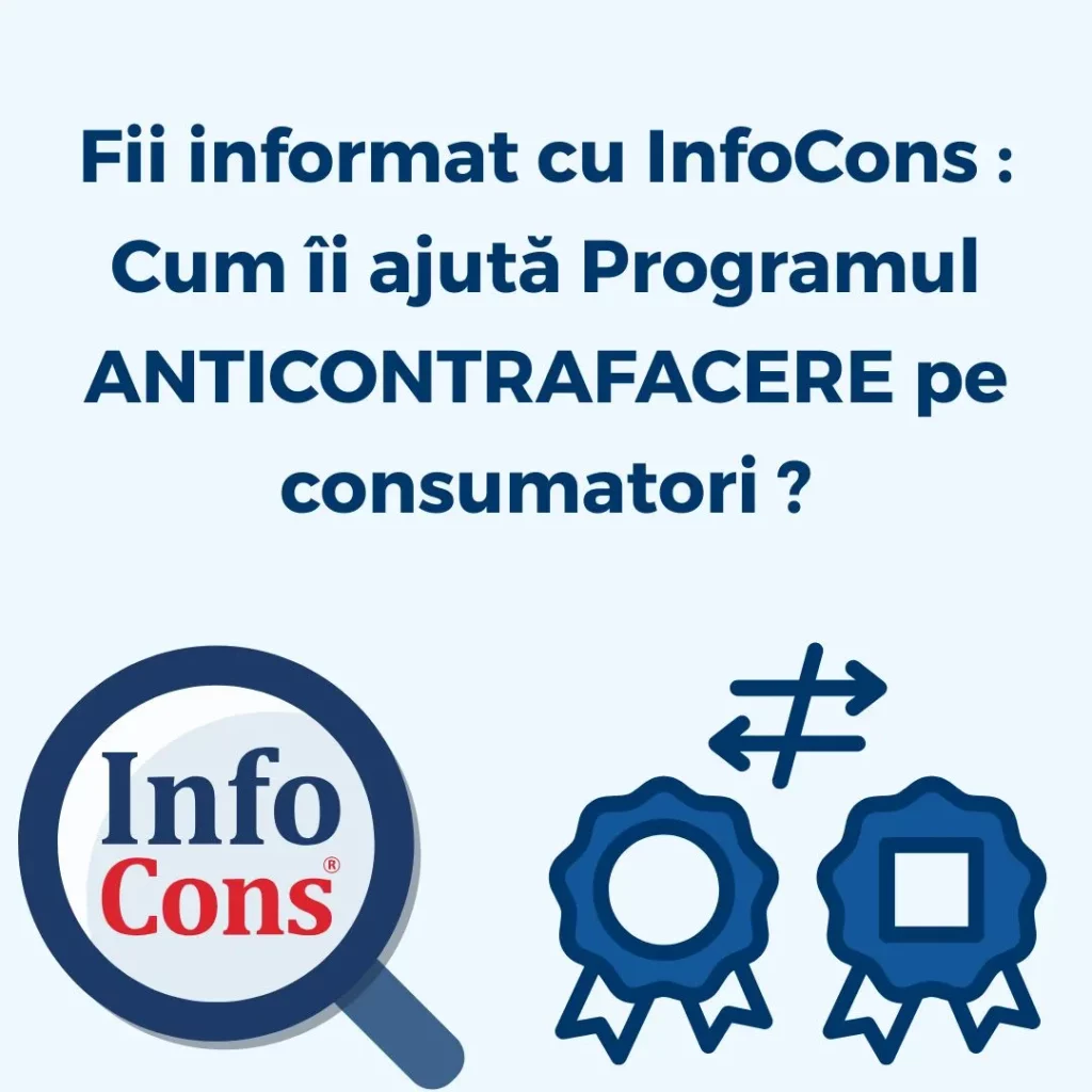 Fii informat cu InfoCons Protecția Consumatorului : Cum îi ajută Programul ANTICONTRAFACERE pe consumatori ?