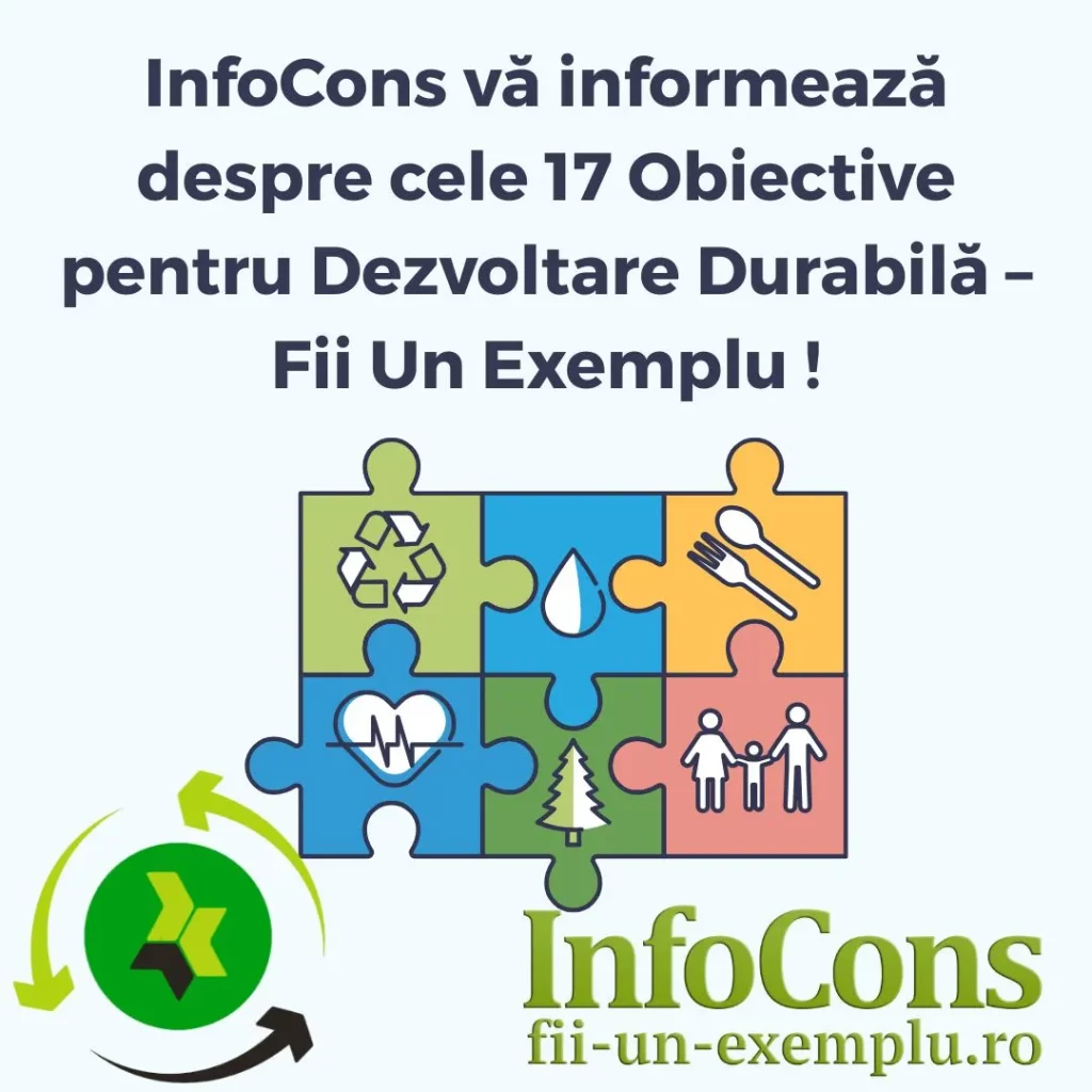 InfoCons Protecția Consumatorului vă informează despre cele 17 Obiective pentru Dezvoltare Durabilă – Fii Un Exemplu Protecția Mediului !