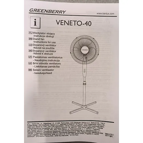 GREENBERRY - Ventilator electric