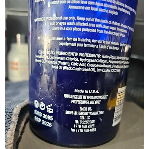 Produs de îndreptare a părului, un litru. Produs vândut online, în special prin intermediul Shoplissage.com.