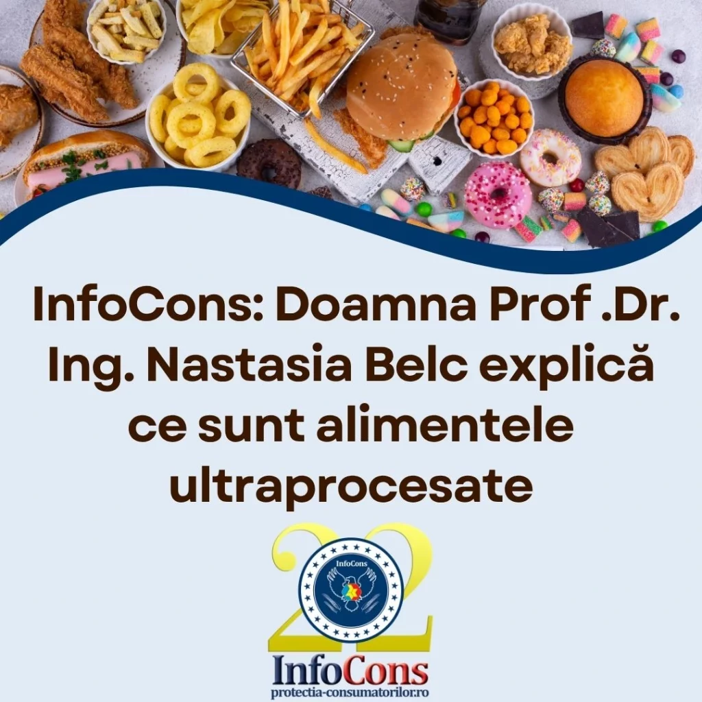 InfoCons Protecția Consumatorilor : Doamna Prof .Dr. Ing. Nastasia Belc explică ce sunt alimentele ultraprocesate