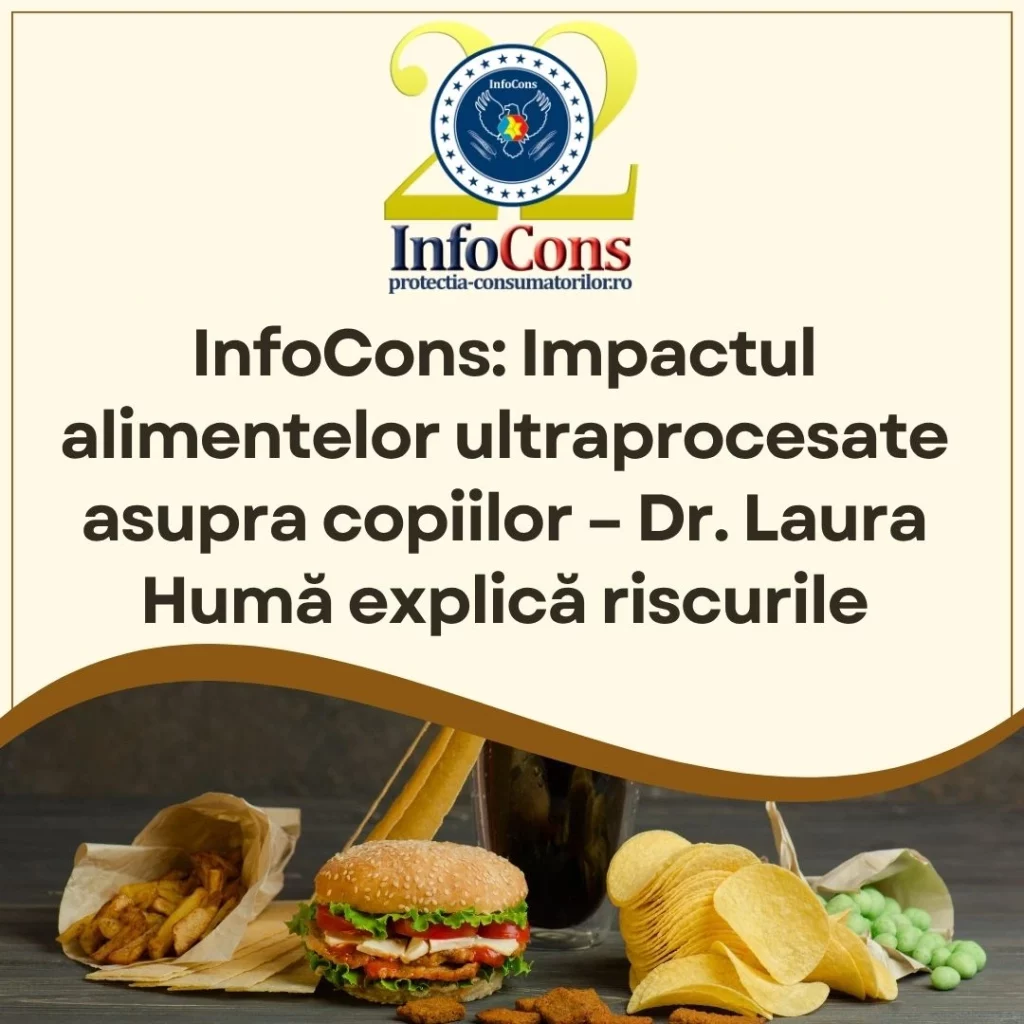 InfoCons Protecția Consumatorilor : Impactul alimentelor ultraprocesate asupra copiilor &ndash; Dr. Laura Humă explică riscurile