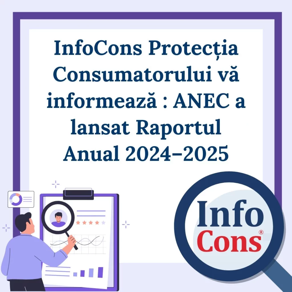 InfoCons Protecția Consumatorului vă informează : ANEC a lansat Raportul Anual 2024–2025