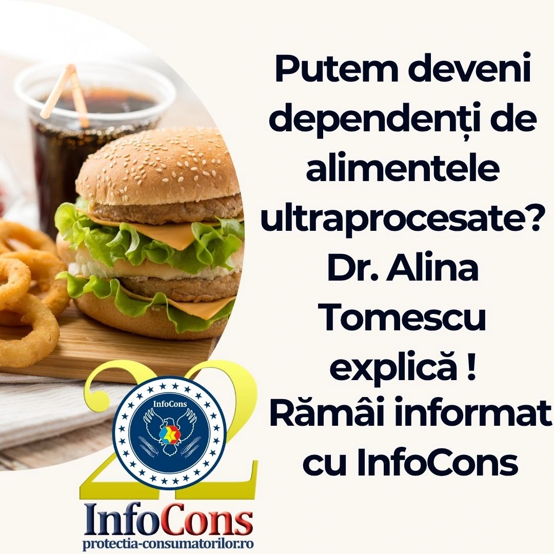 Putem deveni dependenți de alimentele ultraprocesate? Dr. Alina Tomescu explică – Rămâi informat cu InfoCons Protecția Consumatorilor