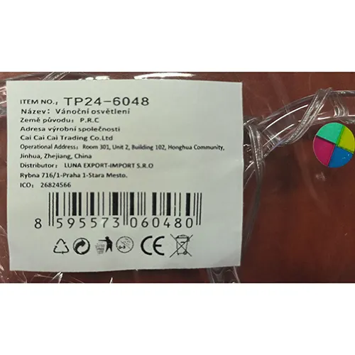 Lanț de lumină de Crăciun cu surse de lumină neînlocuibile echipate cu o unitate electronică pentru efecte de iluminare.