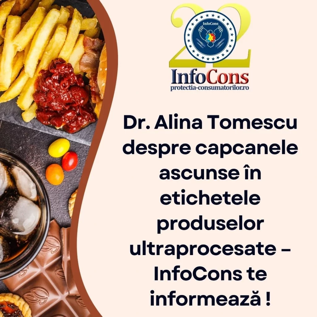 Dr. Alina Tomescu despre capcanele ascunse în etichetele produselor ultraprocesate – InfoCons Protecția Consumatorului te informează !