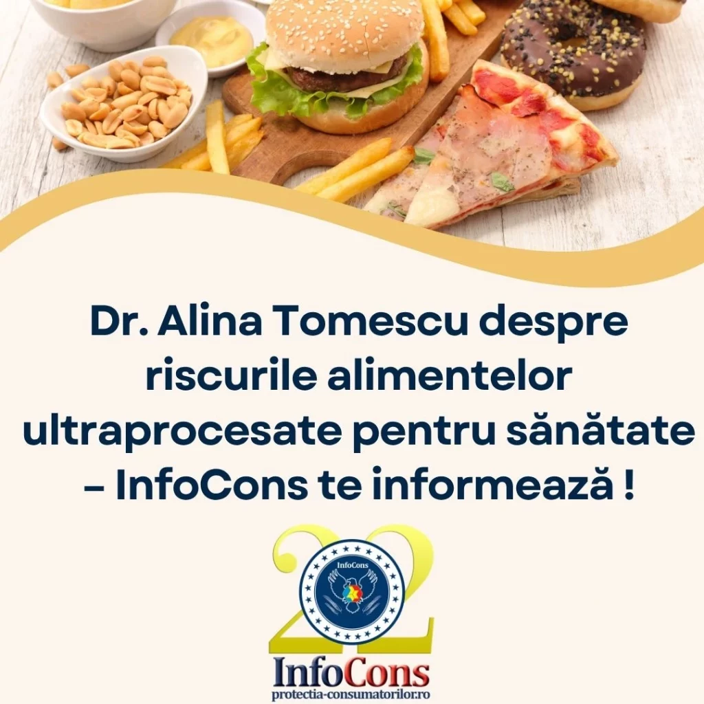 Dr. Alina Tomescu despre riscurile alimentelor ultraprocesate pentru sănătate – InfoCons Protecția Consumatorilor te informează !