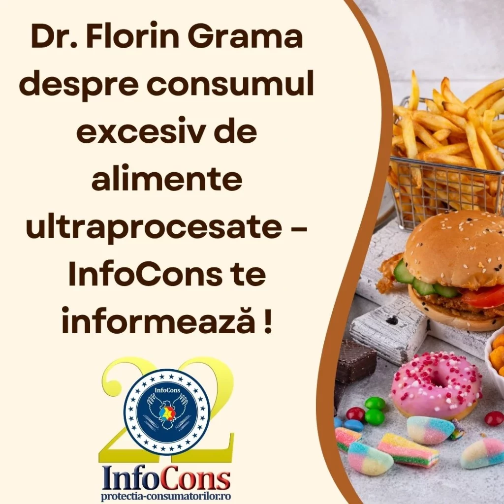 Dr. Florin Grama despre consumul excesiv de alimente ultraprocesate – InfoCons Protecția Consumatorilor te informează !