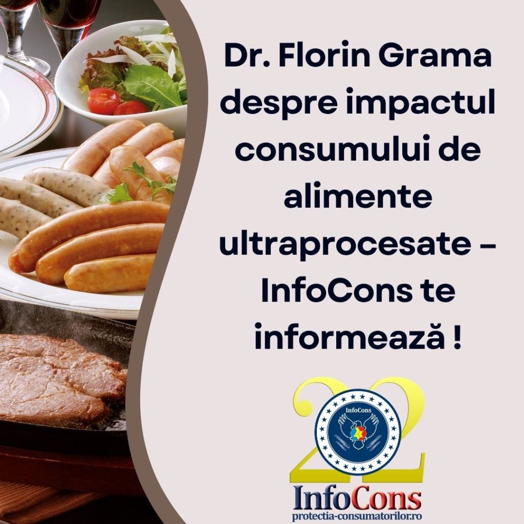 Dr. Florin Grama despre impactul consumului de alimente ultraprocesate – InfoCons Protecția Consumatorului te informează !