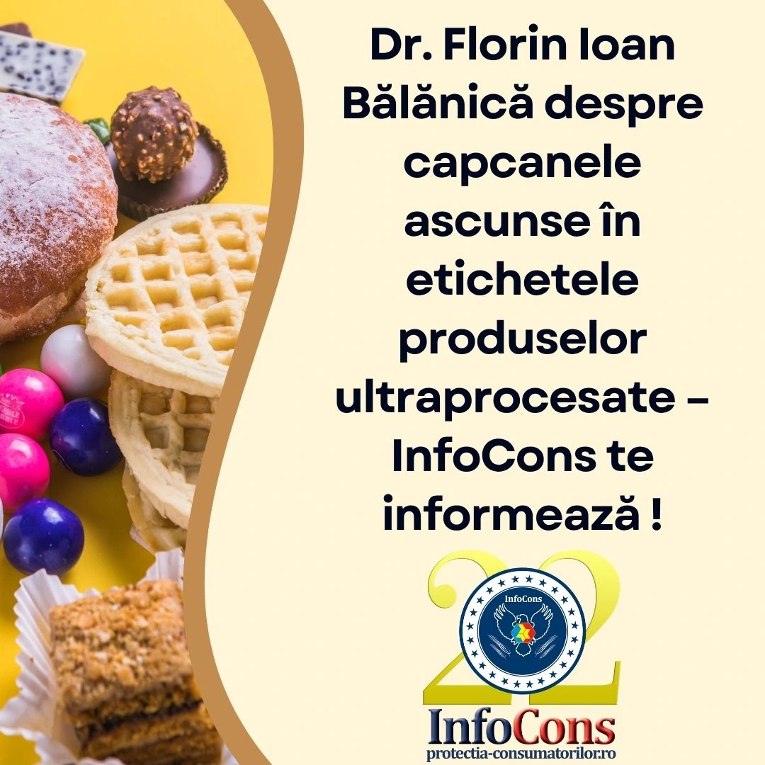 Dr. Florin Ioan Bălănică despre capcanele ascunse în etichetele produselor ultraprocesate – InfoCons Protecția Consumatorilor te informează !