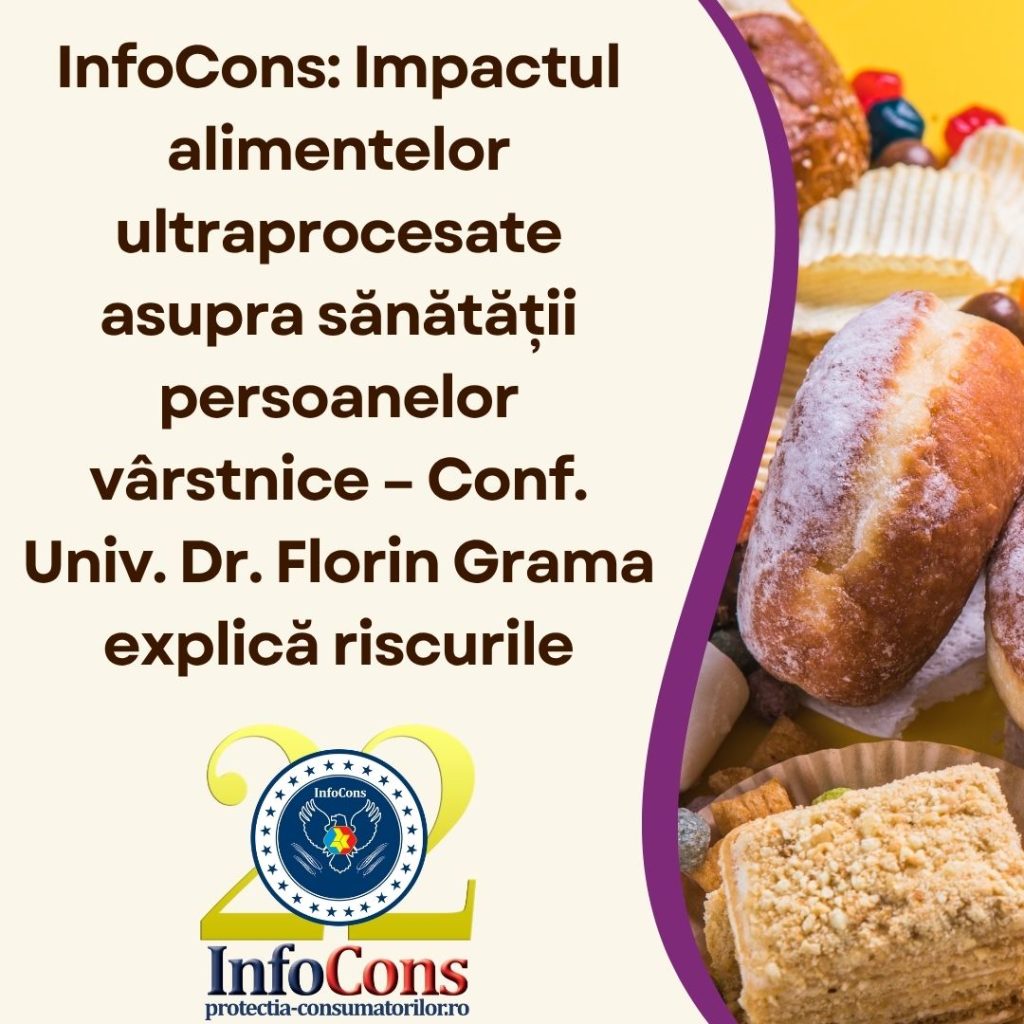 InfoCons Protecția Consumatorului : Impactul alimentelor ultraprocesate asupra sănătății persoanelor v&acirc;rstnice&nbsp;&ndash; Conf. Univ. Dr. Florin Grama explică riscurile