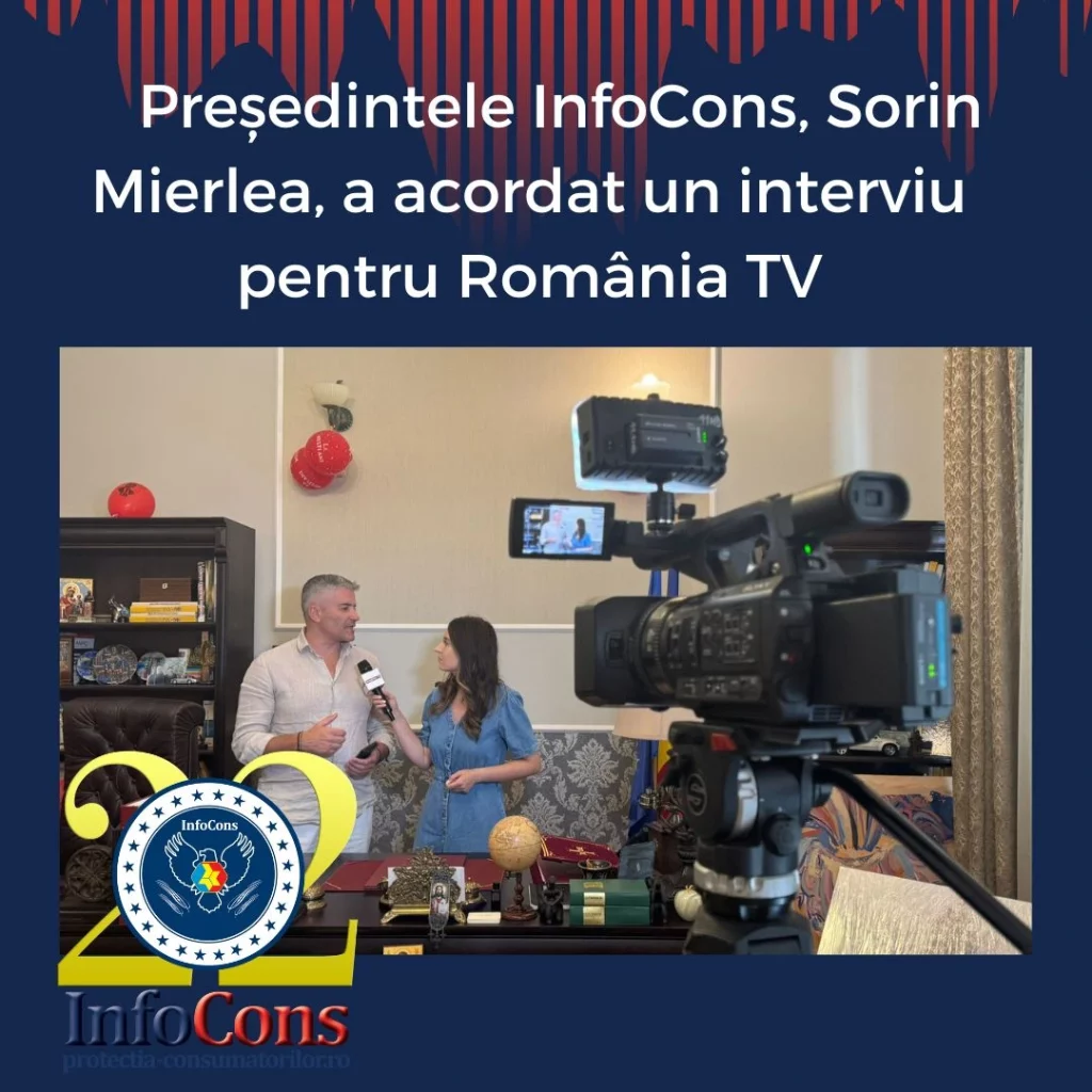 Sorin Mierlea , Președintele InfoCons Protecția Consumatorului , a acordat un interviu pentru România TV