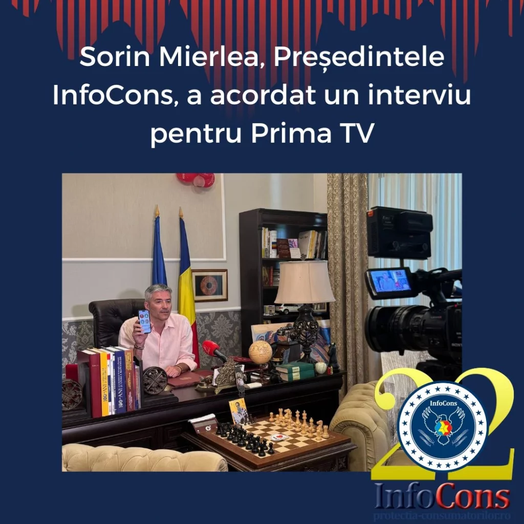 Sorin Mierlea , Președintele InfoCons - Protecția Consumatorilor , a acordat un interviu pentru Prima TV