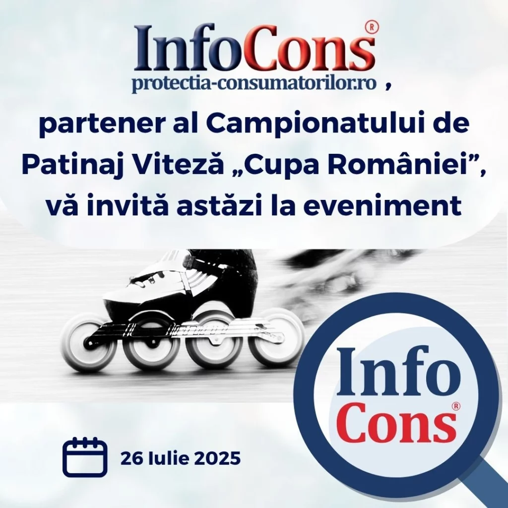  InfoCons – Protecția Consumatorului , partener al Campionatului de Patinaj Viteză „Cupa României”, vă invită astăzi la eveniment