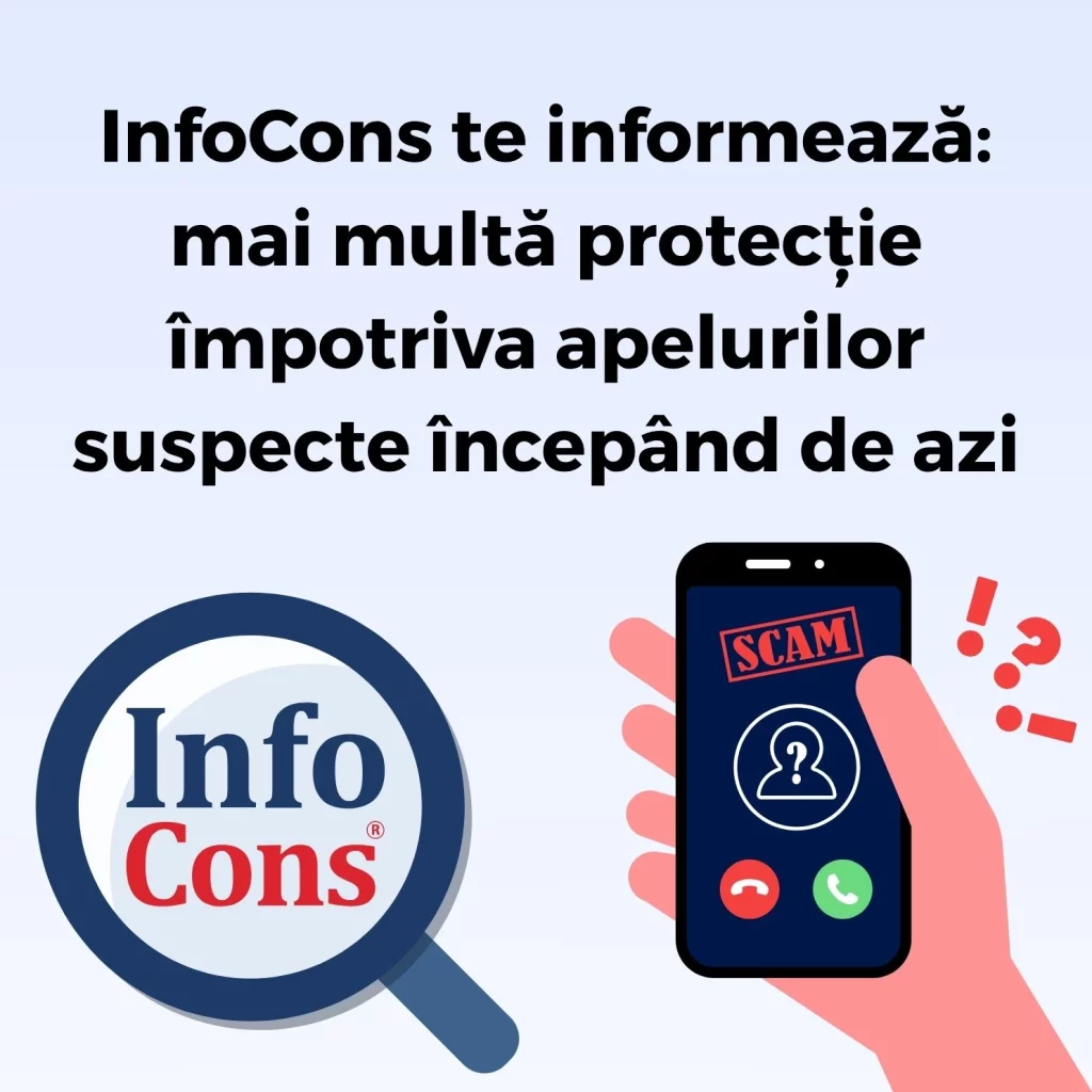 InfoCons – Protecția Consumatorului te informează: mai multă protecție împotriva apelurilor suspecte începând de azi