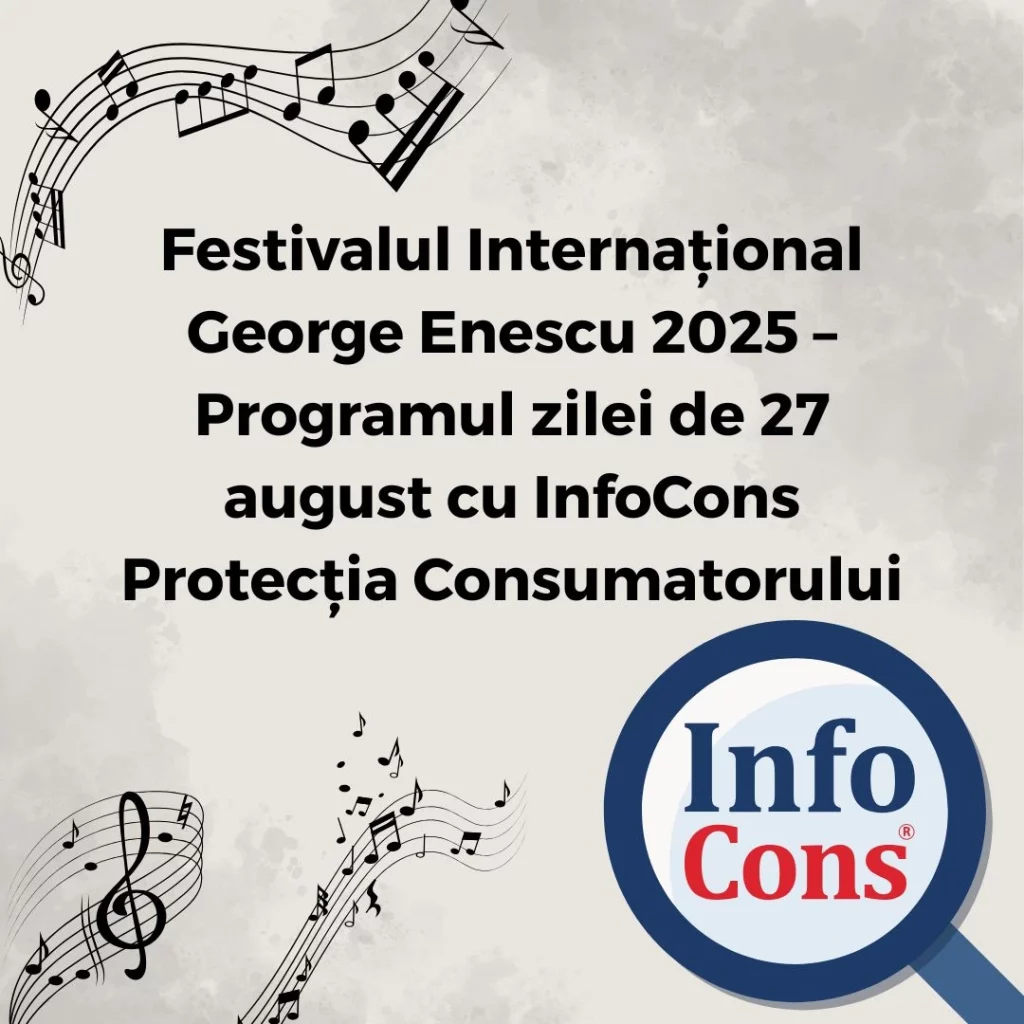Festivalul Internațional George Enescu 2025 – Programul zilei de 27 august cu InfoCons Protecția Consumatorului
