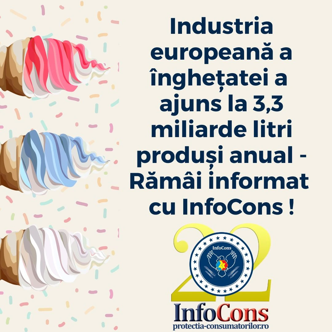 Industria europeană a înghețatei a ajuns la 3,3 miliarde litri produși anual - Rămâi informat cu InfoCons Protecția Consumatorului