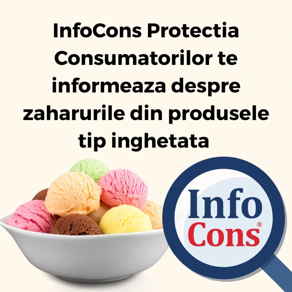 InfoCons Protectia Consumatorilor te informeaza despre zaharurile din produsele tip inghetata 