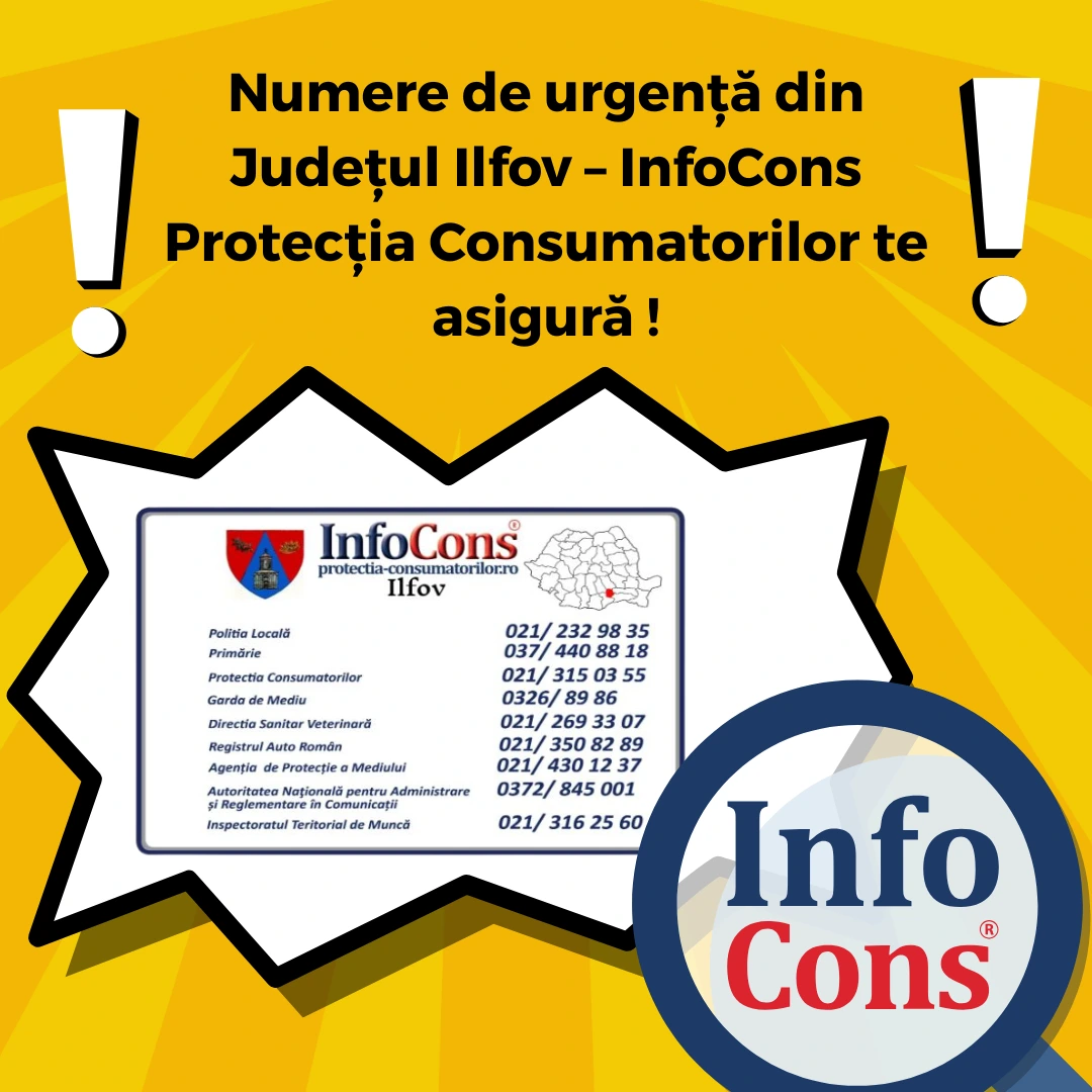 Numere de urgență din Județul Ilfov – InfoCons Protecția Consumatorilor te asigură !