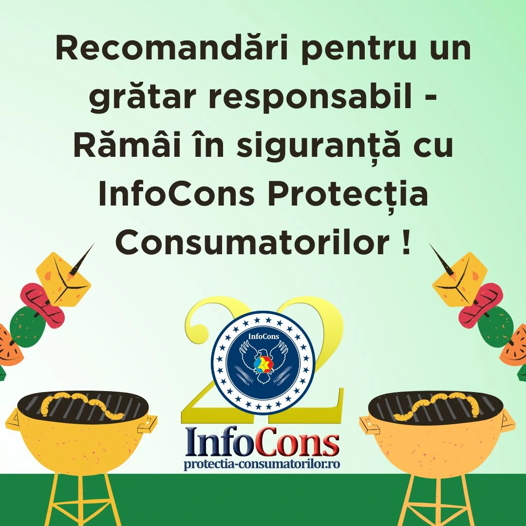 Recomandări pentru un grătar responsabil - Rămâi în siguranță cu InfoCons Protecția Consumatorilor !