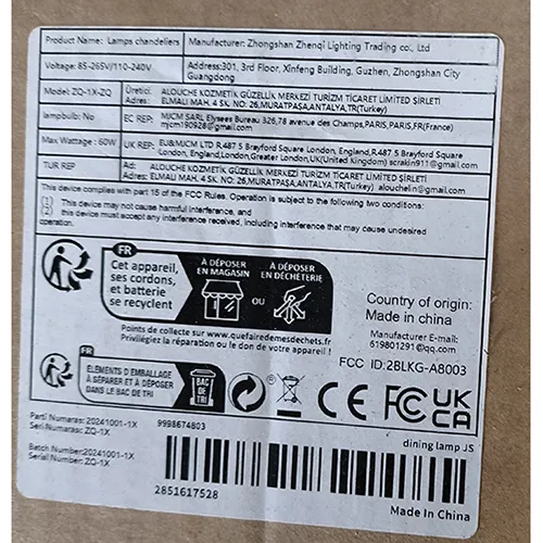 Lampă de plafon, 85-265V/110-240V. Produs v&acirc;ndut online, &icirc;n special prin intermediul TEMU (număr de identificare: 601100282335172).