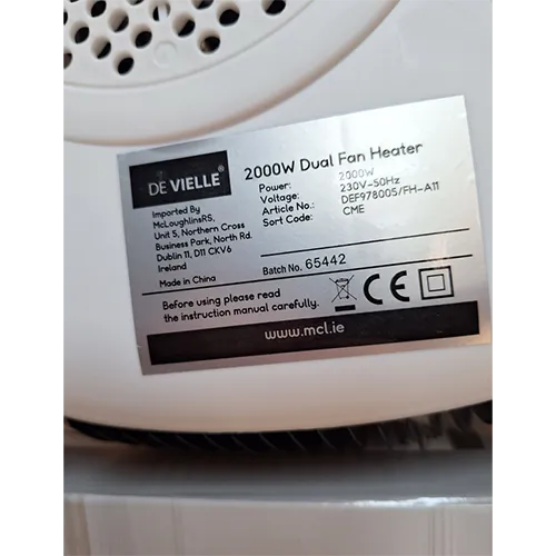 Devielle - Încălzitor ventilator