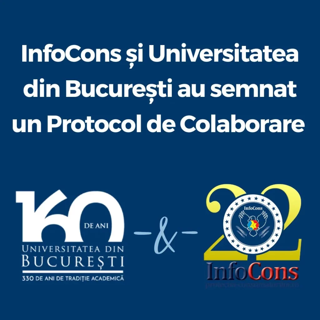 InfoCons – Organizație Europeană pentru Protecția Consumatorilor și Universitatea din București au semnat un Protocol de Colaborare
