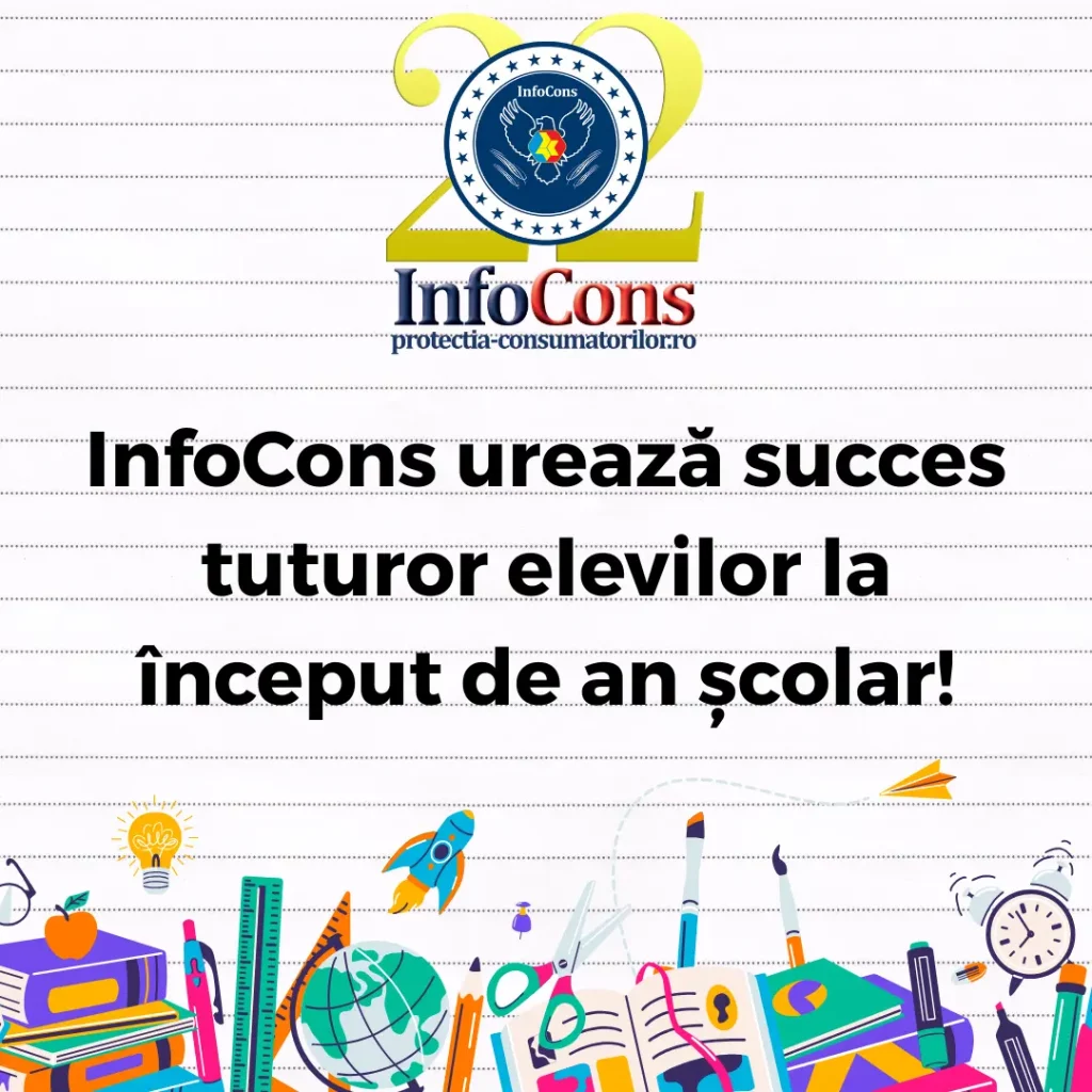 InfoCons – Protecția Consumatorului urează succes tuturor elevilor la început de an școlar!