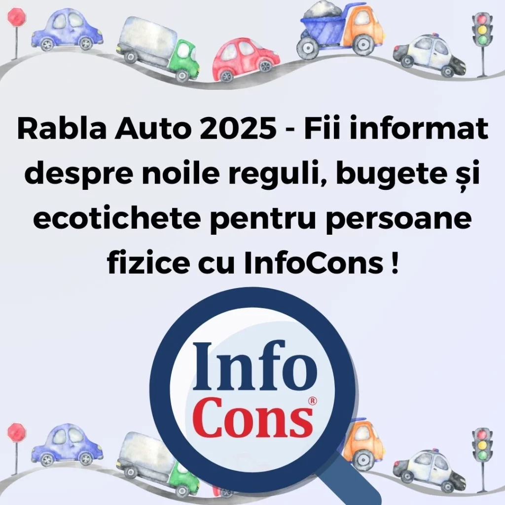 Rabla Auto 2025 - Fii informat despre noile reguli, bugete și ecotichete pentru persoane fizice cu InfoCons Protecția Consumatorului