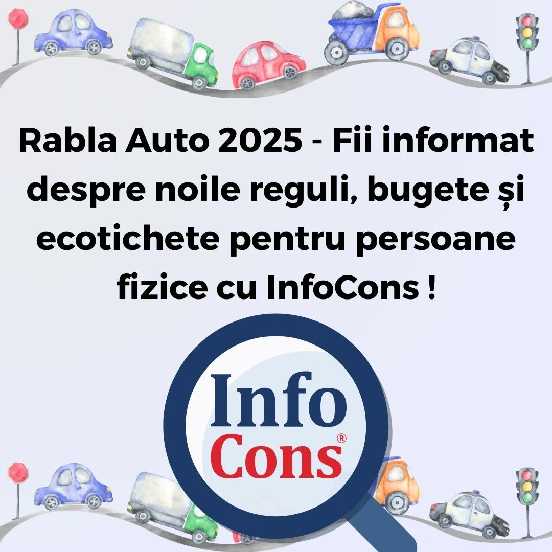Rabla Auto 2025 - Fii informat despre noile reguli, bugete și ecotichete pentru persoane fizice cu InfoCons Protecția Consumatorului