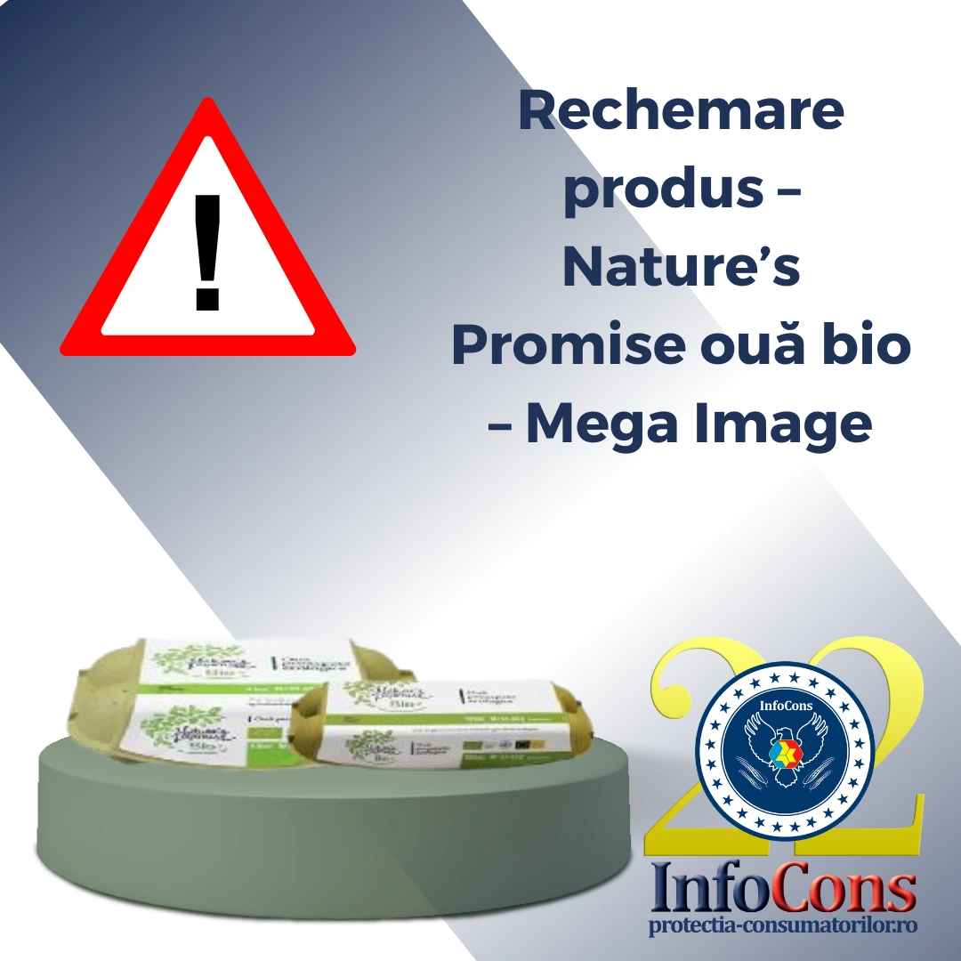 Rechemare produs – Nature’s Promise ouă bio – Mega Image