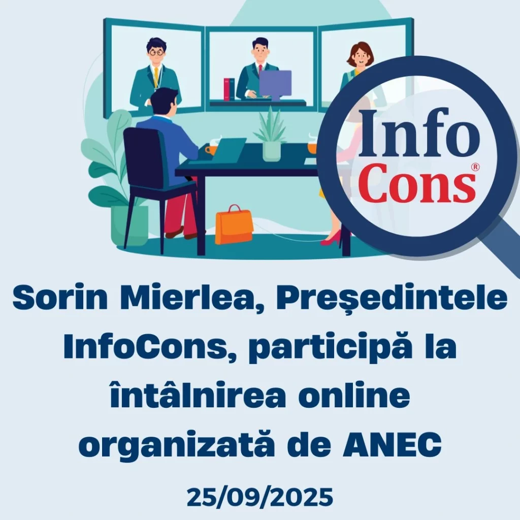 Sorin Mierlea , Președintele InfoCons Protecția Consumatorilor , participă la întâlnirea online organizată de ANEC
