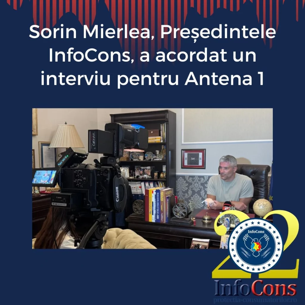 Sorin Mierlea , Președintele InfoCons - Protecția Consumatorilor , a acordat un interviu pentru Antena 1