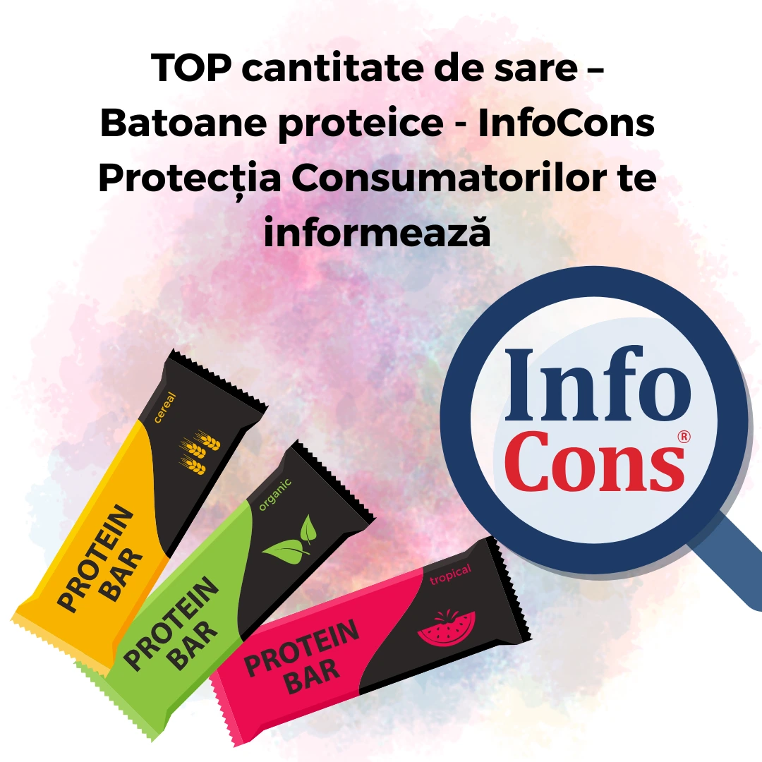 TOP cantitate de sare – Batoane proteice – InfoCons Protecția Consumatorilor te informează