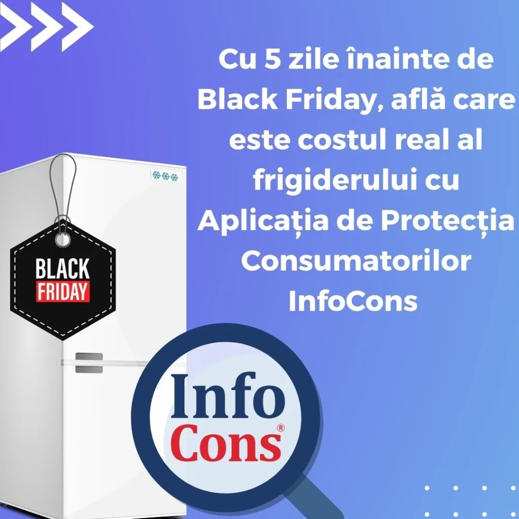 Cu 5 zile înainte de Black Friday, află care este costul real al frigiderului cu Aplicația de Protecția Consumatorilor InfoCons
