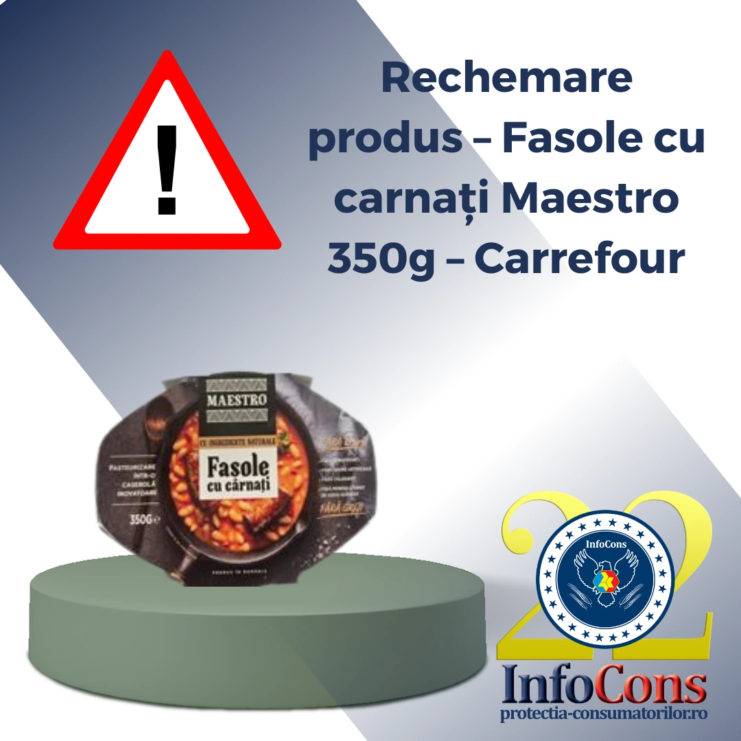 Rechemare produs &ndash; Fasole cu carnați Maestro 350g &ndash; Carrefour
