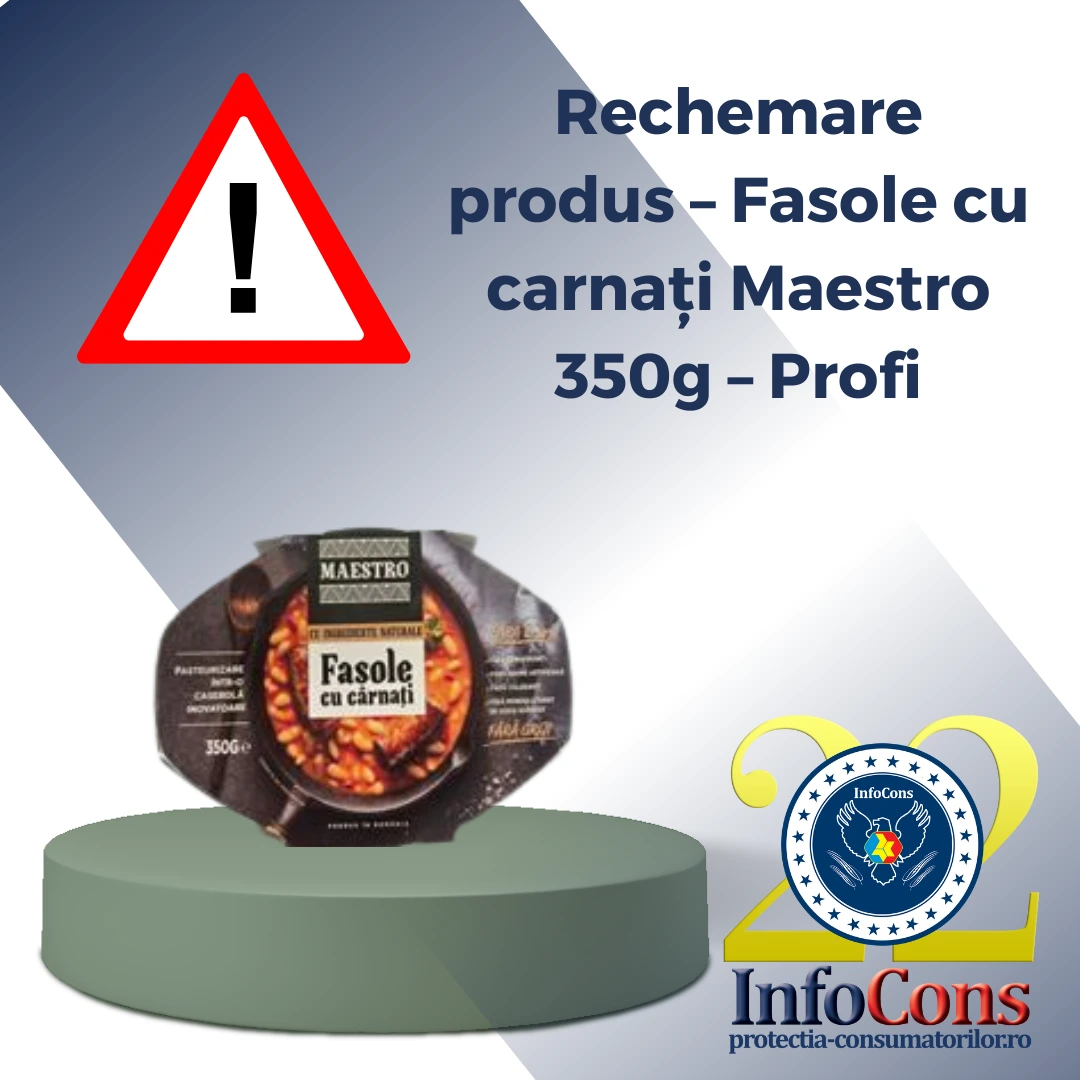 Rechemare produs &ndash; Fasole cu carnați Maestro 350g &ndash; Profi
