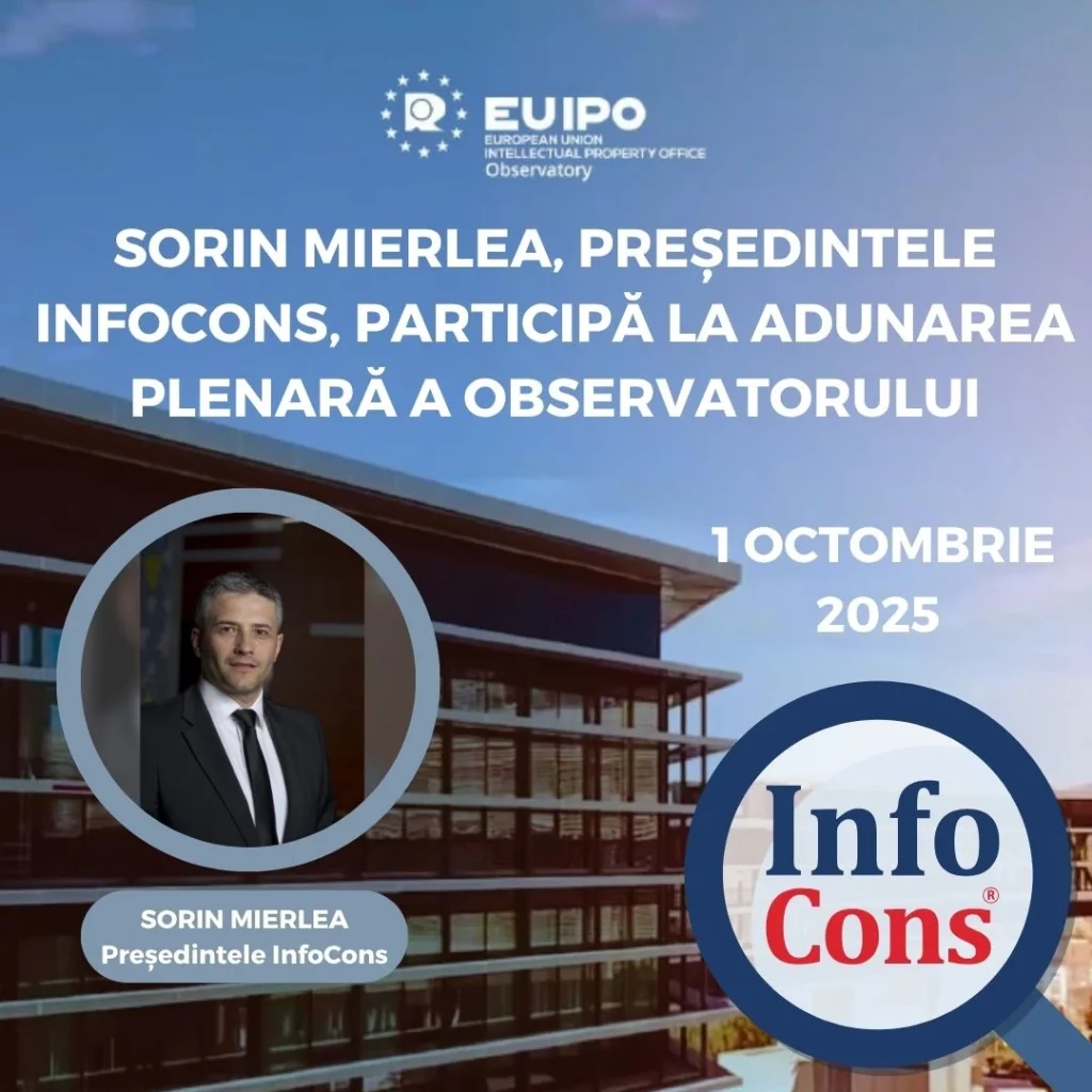 Sorin Mierlea , Președintele InfoCons Protecția Consumatorilor , participă la Ședința Plenară a Observatorului EUIPO – Oficiul European pentru Proprietate Intelectuală