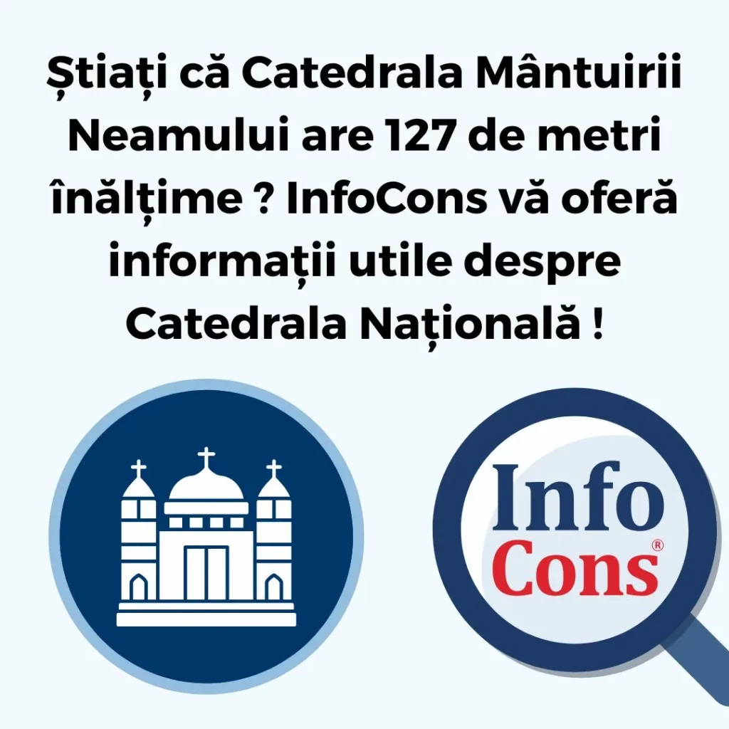 Știați că Catedrala Mântuirii Neamului are 127 de metri înălțime ? InfoCons Protecția Consumatorului vă oferă informații utile despre Catedrala Națională !