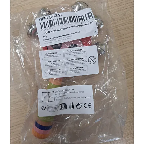 Jucărie zornăitoare cu 5 clopote. Produs vândut online, în special prin intermediul AliExpress (identificator unic: 1005007473721043).