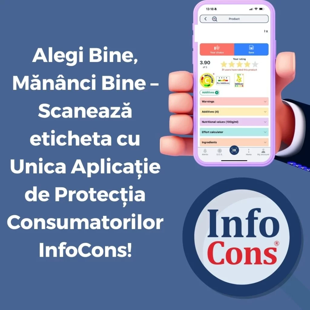 Alegi Bine, Mănânci Bine – Scanează eticheta cu Unica Aplicație de Protecția Consumatorilor InfoCons !
