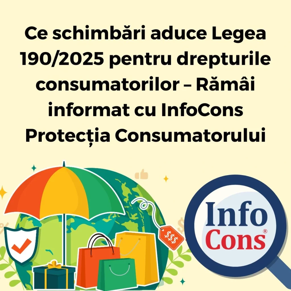 Ce schimbări aduce Legea 190/2025 pentru drepturile consumatorilor – Rămâi informat cu InfoCons Protecția Consumatorului