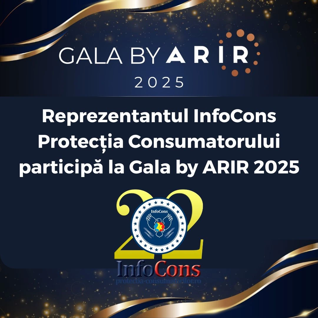 Reprezentantul InfoCons Protecția Consumatorului participă la Gala by ARIR 2025