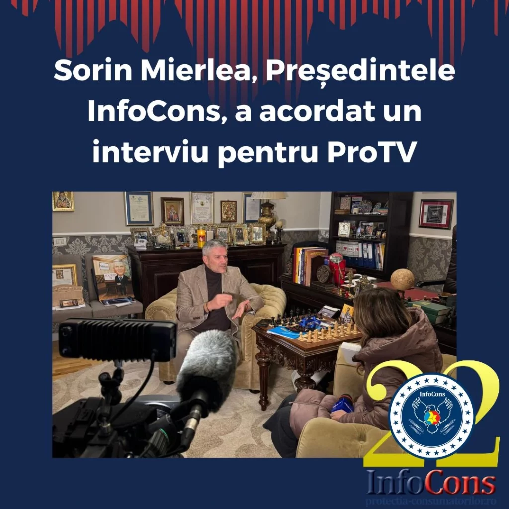 Sorin Mierlea , Președintele InfoCons Protecția Consumatorilor , a acordat un interviu pentru ProTV despre Jucăriile regăsite în Alertă