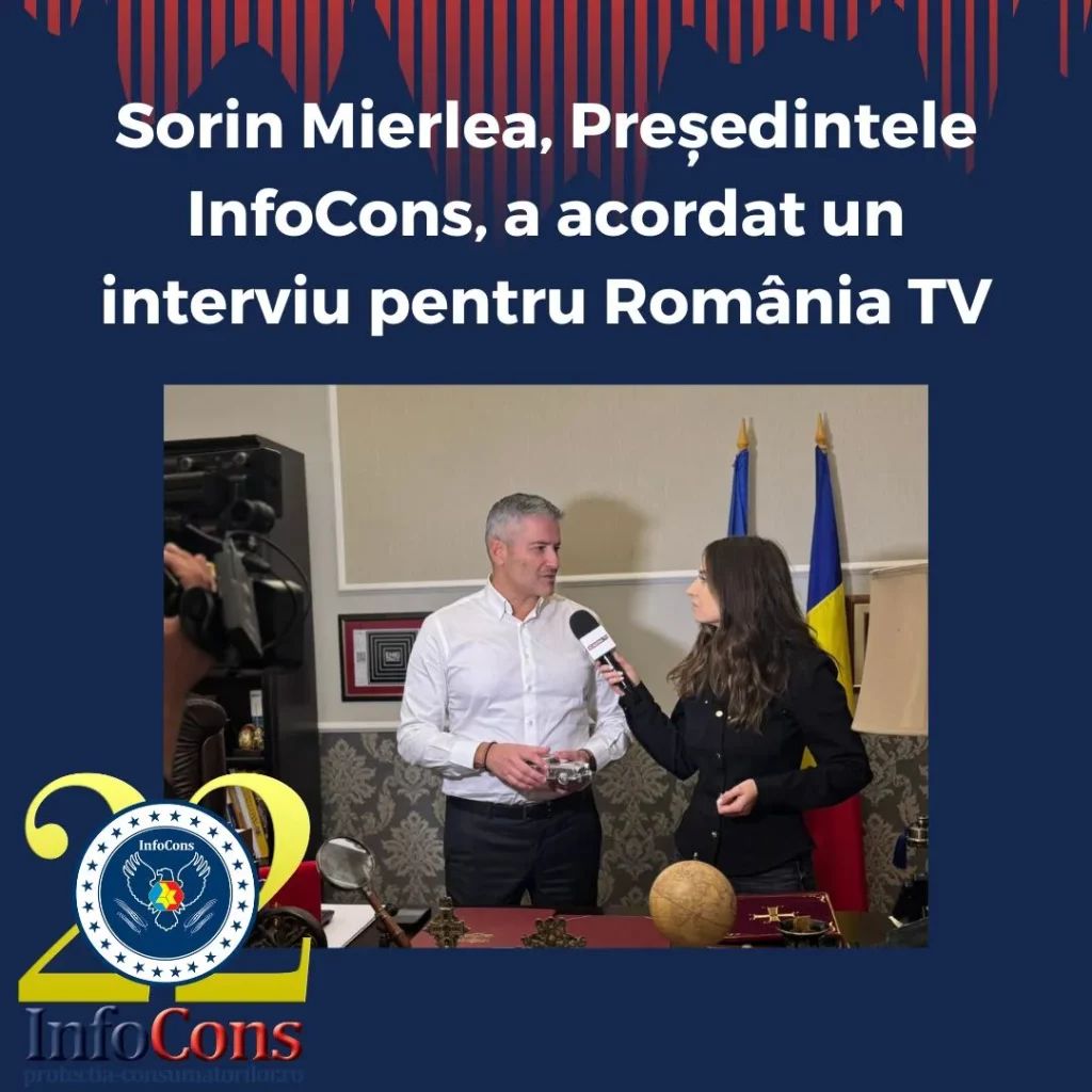 Sorin Mierlea , Președintele InfoCons Protecția Consumatorului , a acordat un interviu pentru România TV despre politica de retur a produselor achiziționate de Black Friday