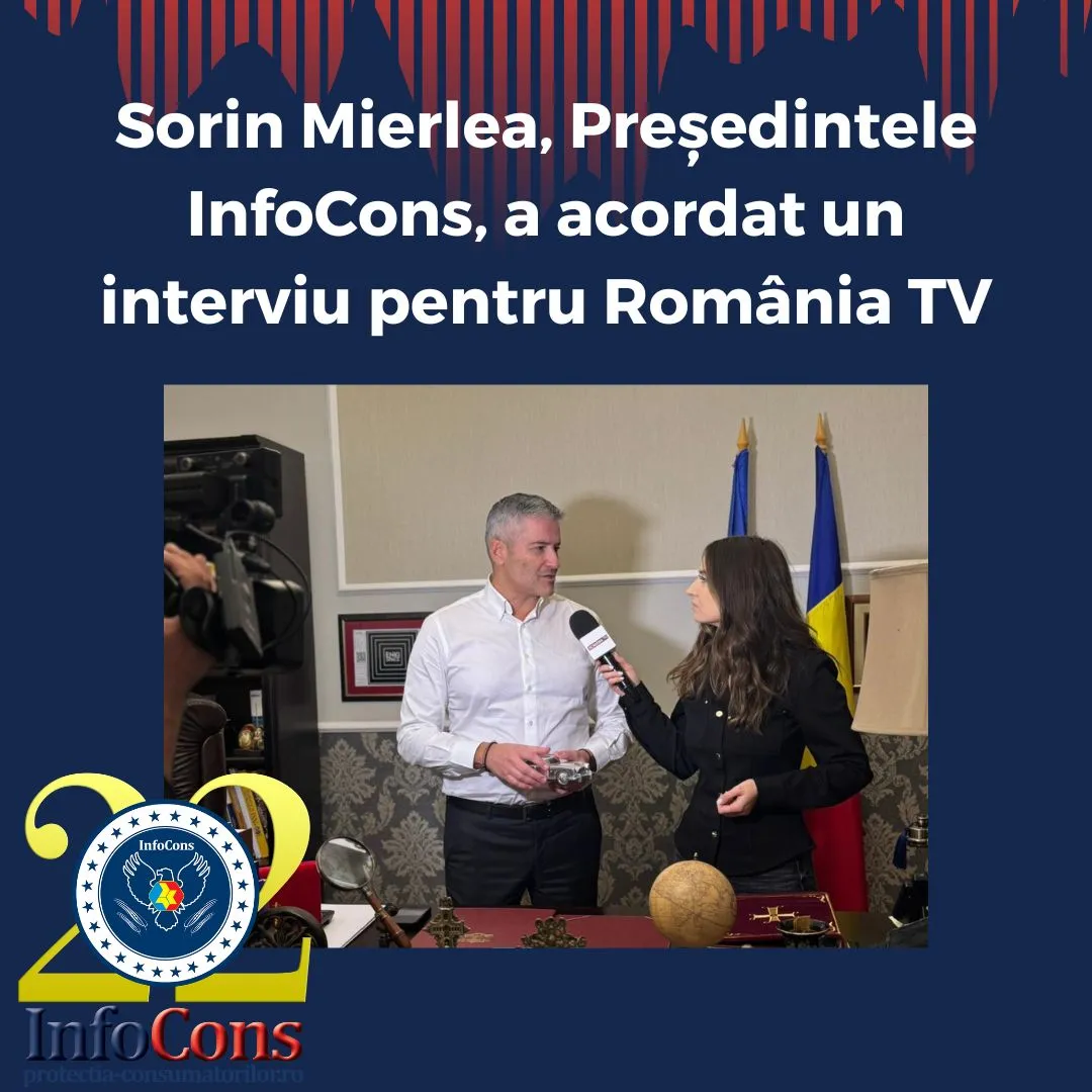 Sorin Mierlea , Președintele InfoCons Protecția Consumatorului , a acordat un interviu pentru România TV despre politica de retur a produselor achiziționate de Black Friday