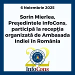 Sorin Mierlea , Președintele InfoCons Protecția Consumatorilor , participă la recepția organizată de Ambasada Indiei în România