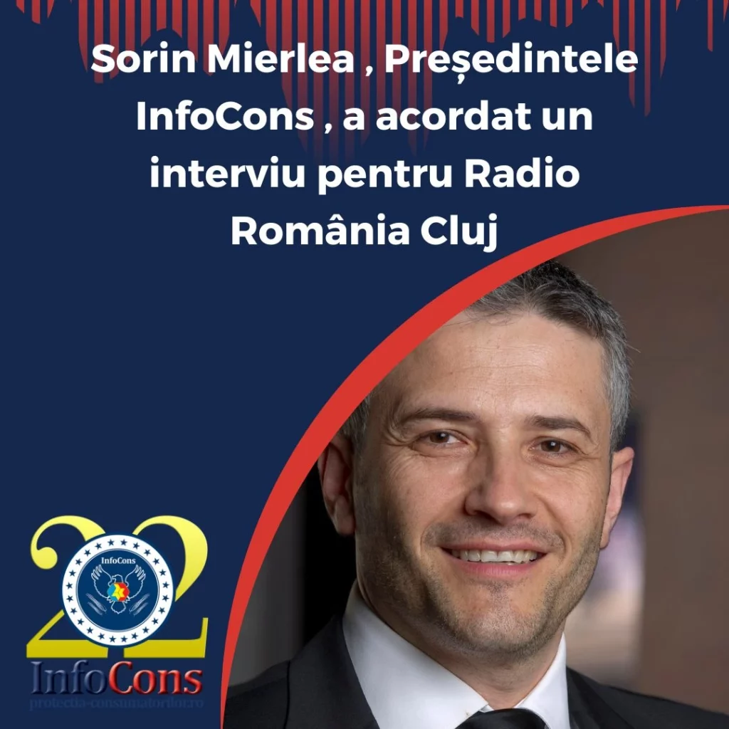 Sorin Mierlea , Președinte InfoCons Protecția Consumatorului , a acordat un interviu pentru Radio România Cluj despre Masa de Crăciun