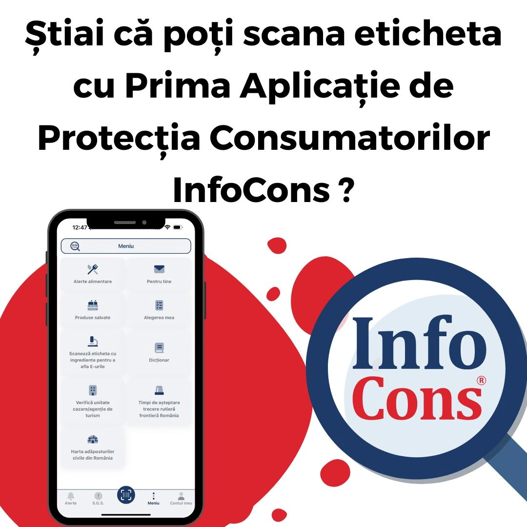 Știai că poți scana eticheta cu Prima Aplicație de Protecția Consumatorilor InfoCons ?