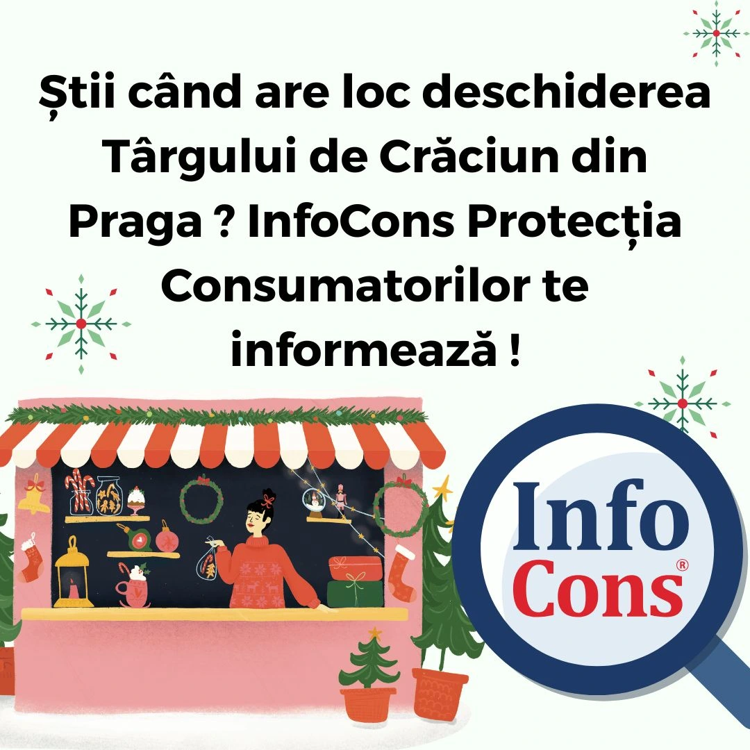 Știi când are loc deschiderea Târgului de Crăciun din Praga ? InfoCons Protecția Consumatorilor te informează cu 42 de zile înainte de Sărbătoarea Crăciunului !